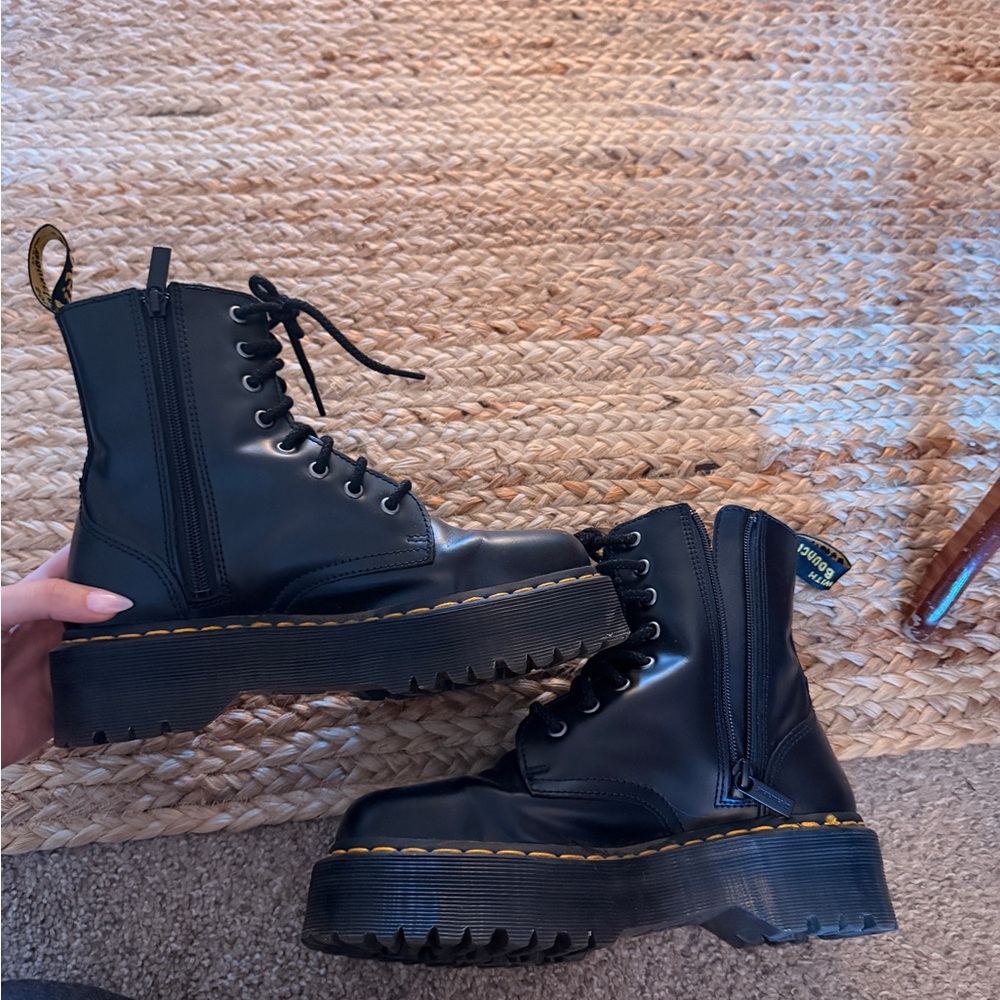 Dr. Martens Black Leather Combat Boots